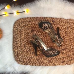 Guess Open Toe Slingback Stiletto Pumps Sz 6